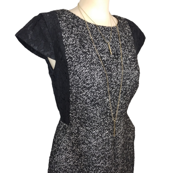 J.Crew Business causal wool/lace blend midi dress - Picture 2 of 7